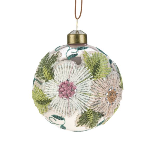 Villa Weiste, lasipallo, kukkabordeeraus kuvio