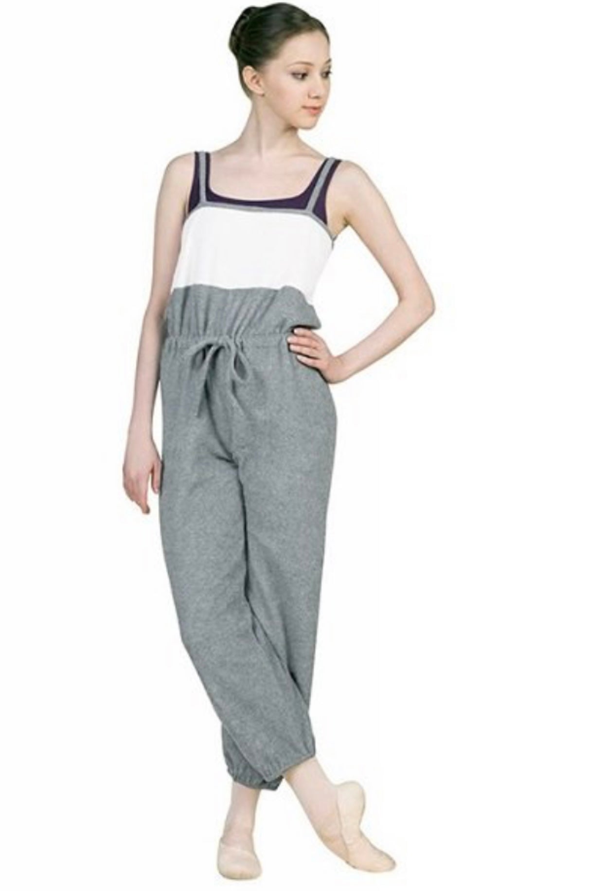 Sansha, musta-harmaa Sammette, fleece lämmittelyhaalari