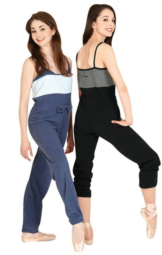 Sansha, musta-turkoosi Gammette, fleece lämmittelyhaalari