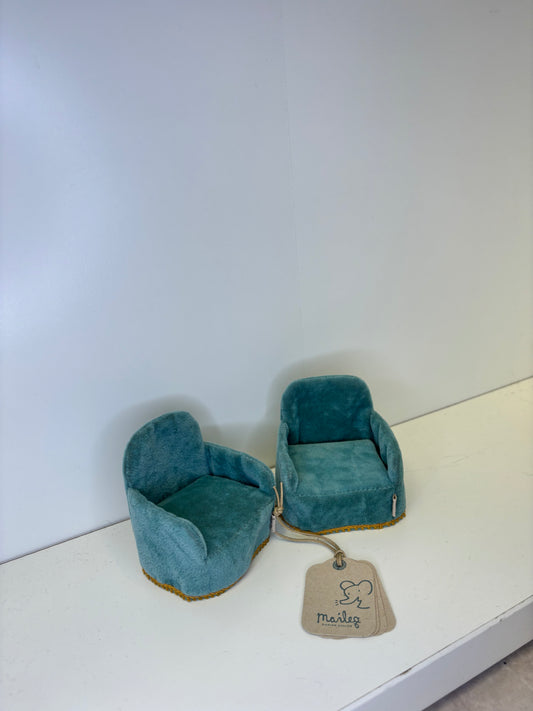 Maileg siniset nojatuolit 2 kpl