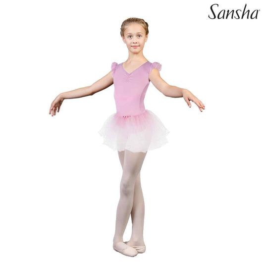 Sansha Fleur -lasten vaaleanpunainen tylliasu