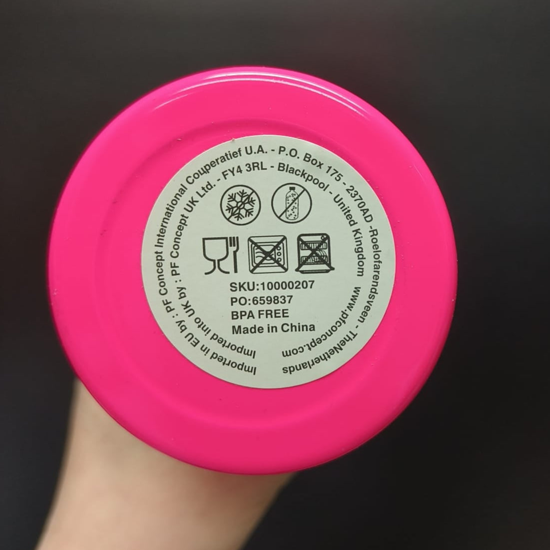 Tanssila metallinen juomapullo, hot pink