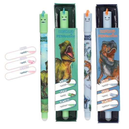 Dino World -pyyhittävä geelikynä