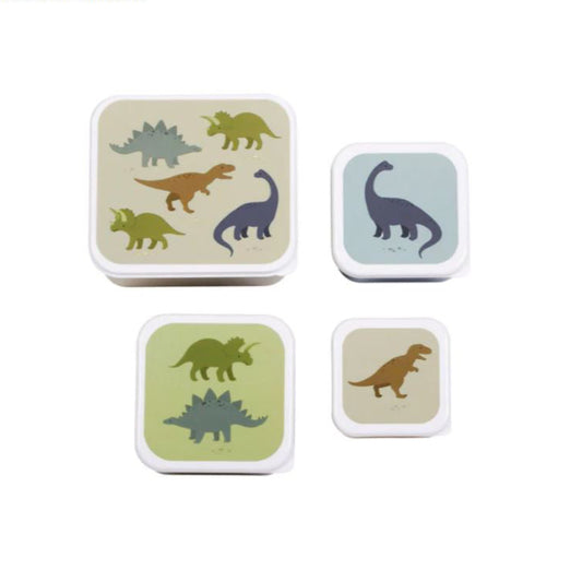 A Little Lovely Company Dinosaurs -eväsrasiat, 4 erilaista