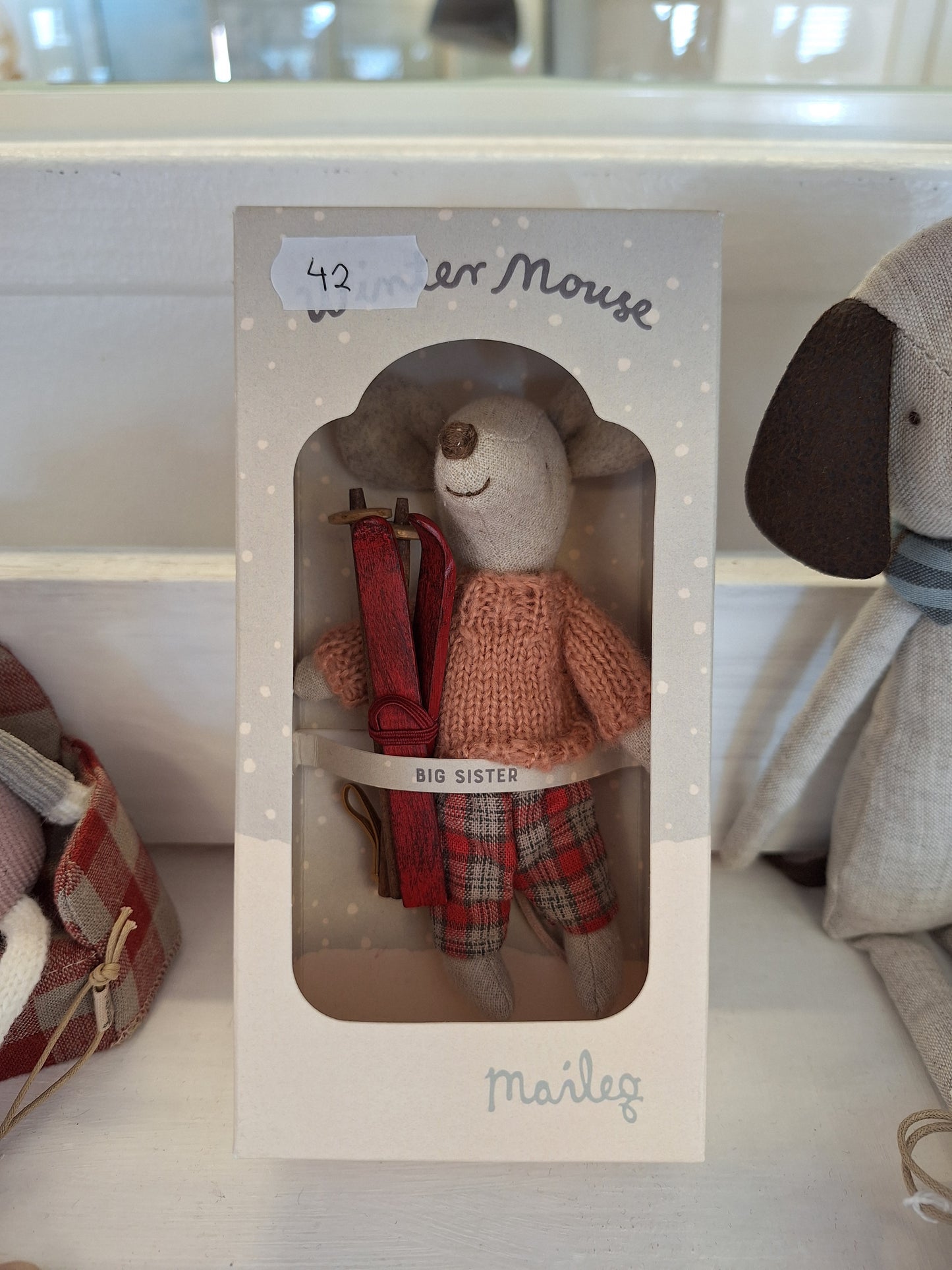 Maileg talvihiiri suksilla