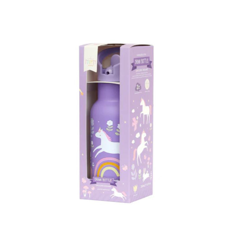 A Little Lovely Company Unicorn Dreams -juomapullo metallia