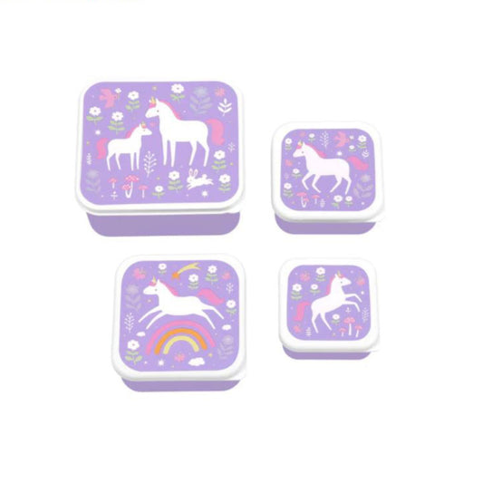 A Little Lovely Company Unicorn Dreams -eväsrasiat, violetti, 4 erilaista