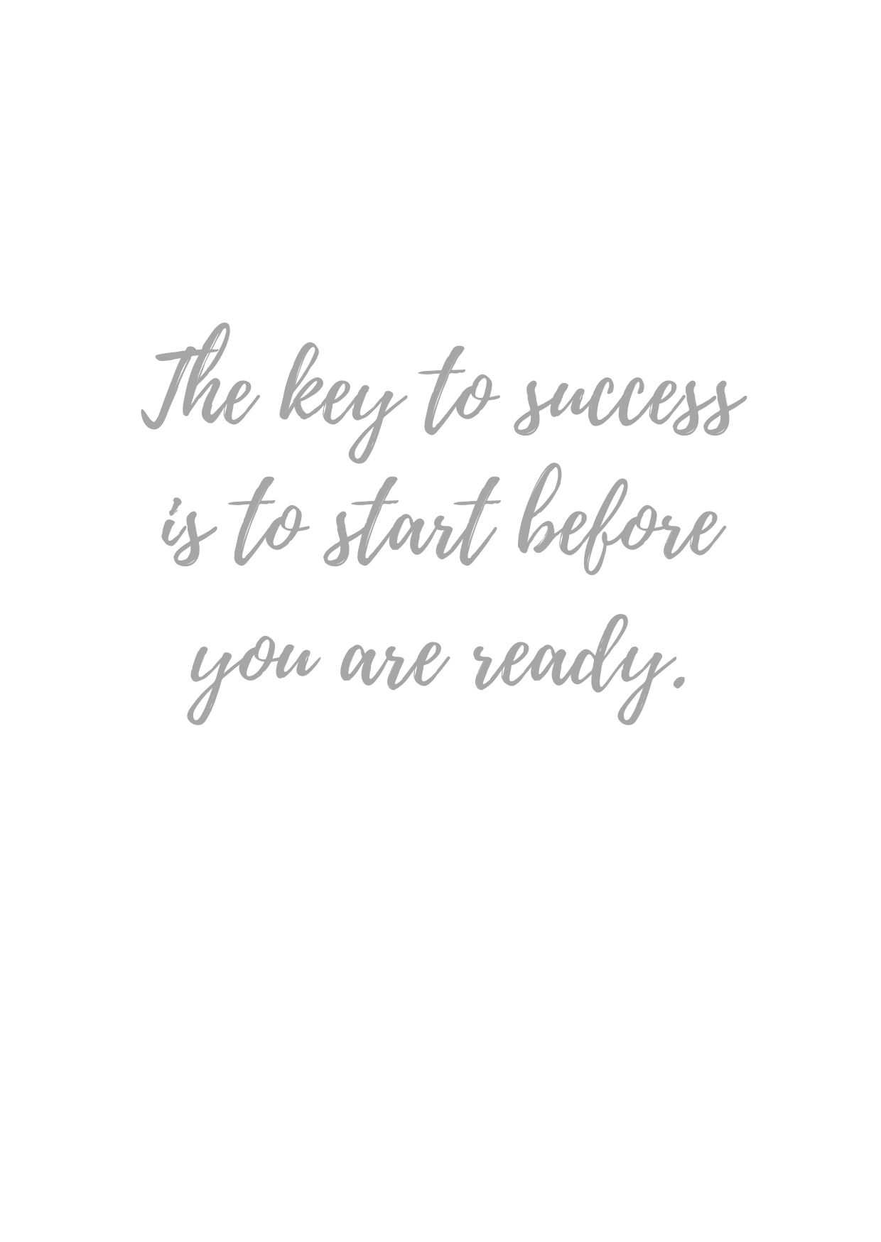 Igris, The key to success -quote, valkoinen