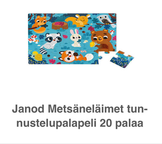 Janod, tunnustelupalapeli 20 palaa, metsän eläimet