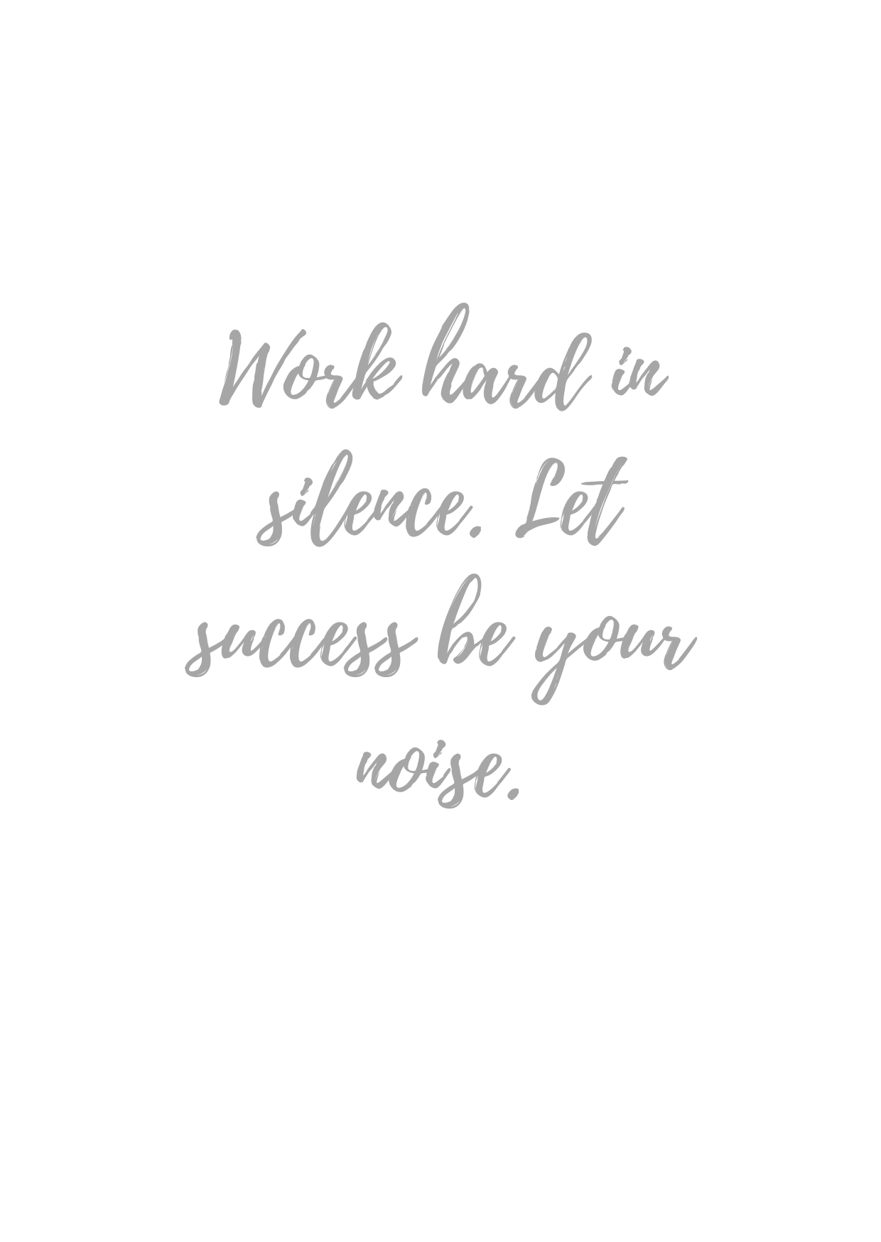 Igris, Work hard -quote, valkoinen