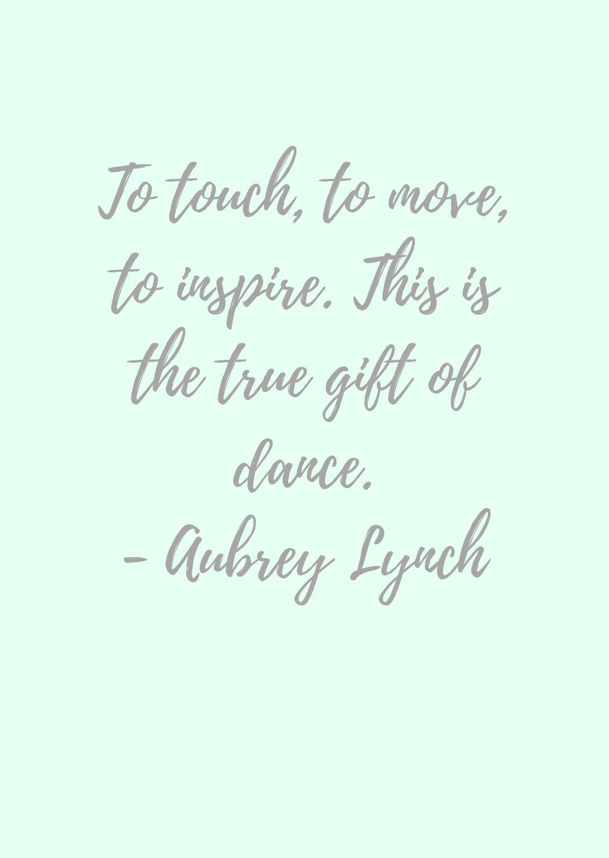 Igris, Aubrey Lynch -quote, mintun vihreä