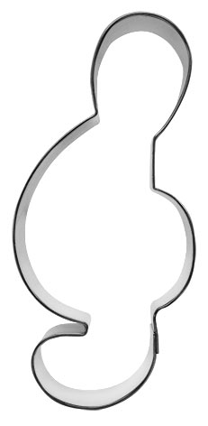 Keksimuotti, nuottiavain, 9,5 cm