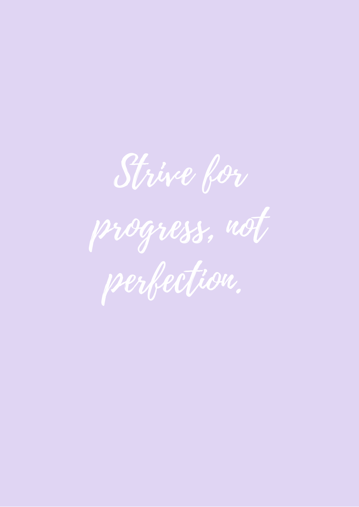 Igris, Strive for progress -quote, violetti