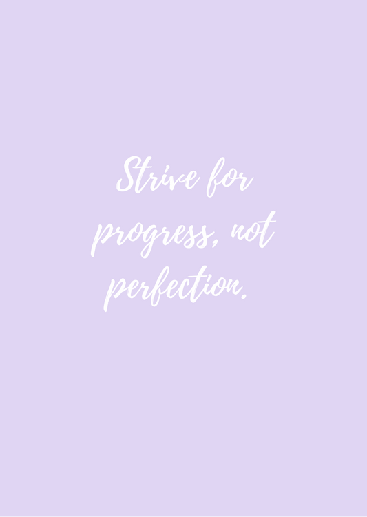 Igris, Strive for progress -quote, violetti