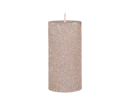 Chic Antique, glitter kynttilä 12cm/6cm, powder