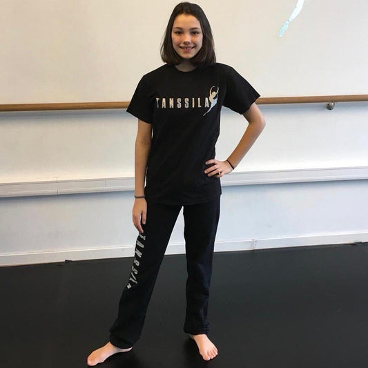 Tanssila, musta t-paita basic logolla