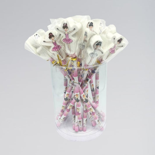 Lyijykynä ballerina kumilla