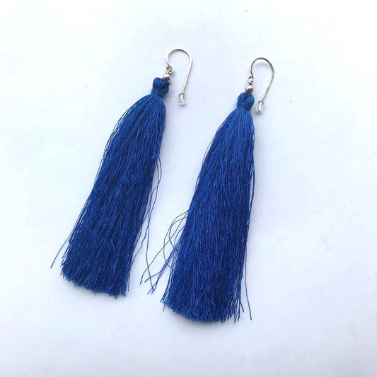 Hippakorut, siniset tupsukorvakorut