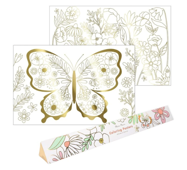 Meri Meri, väritettävät julisteet, perhonen