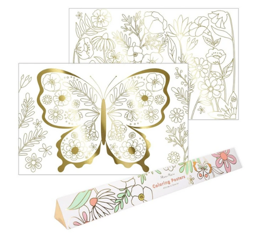 Meri Meri, väritettävät julisteet, perhonen