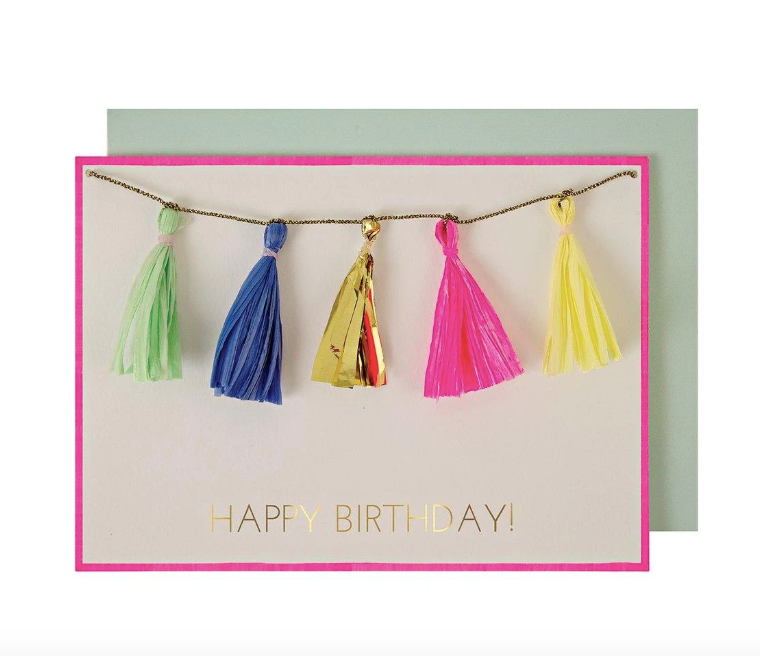 Meri Meri, värikkäät tupsut -kortti