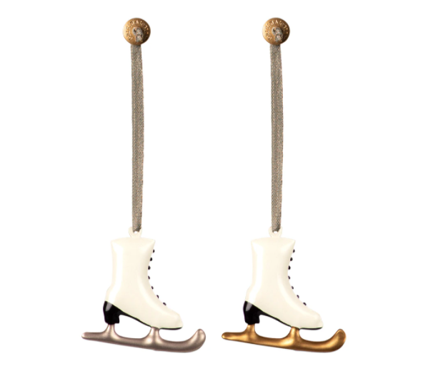 Maileg, metallinen joulukuusenkoriste, luistin