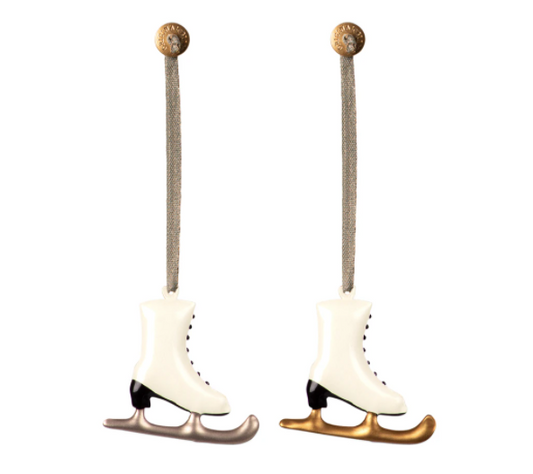 Maileg, metallinen joulukuusenkoriste, luistin