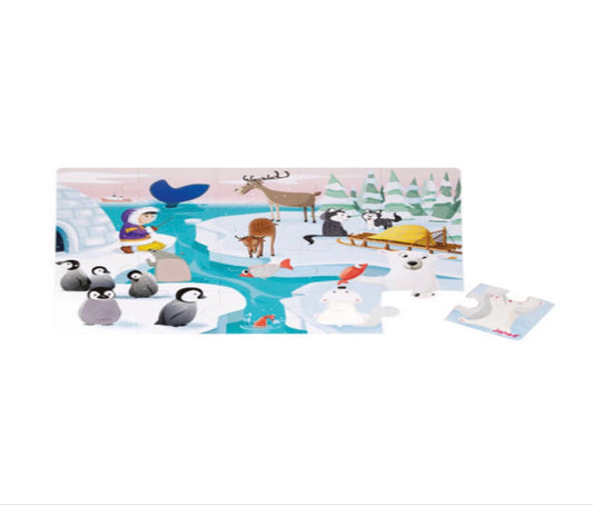 Janod, tunnustelupalapeli 20 palaa, jään eläimet