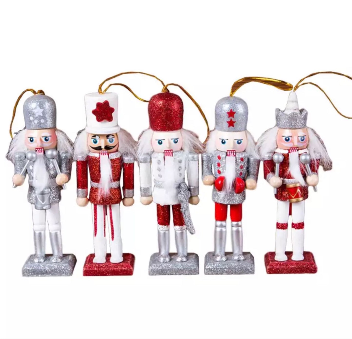 Pähkinänsärkijä, kimaltava punainen /hopea