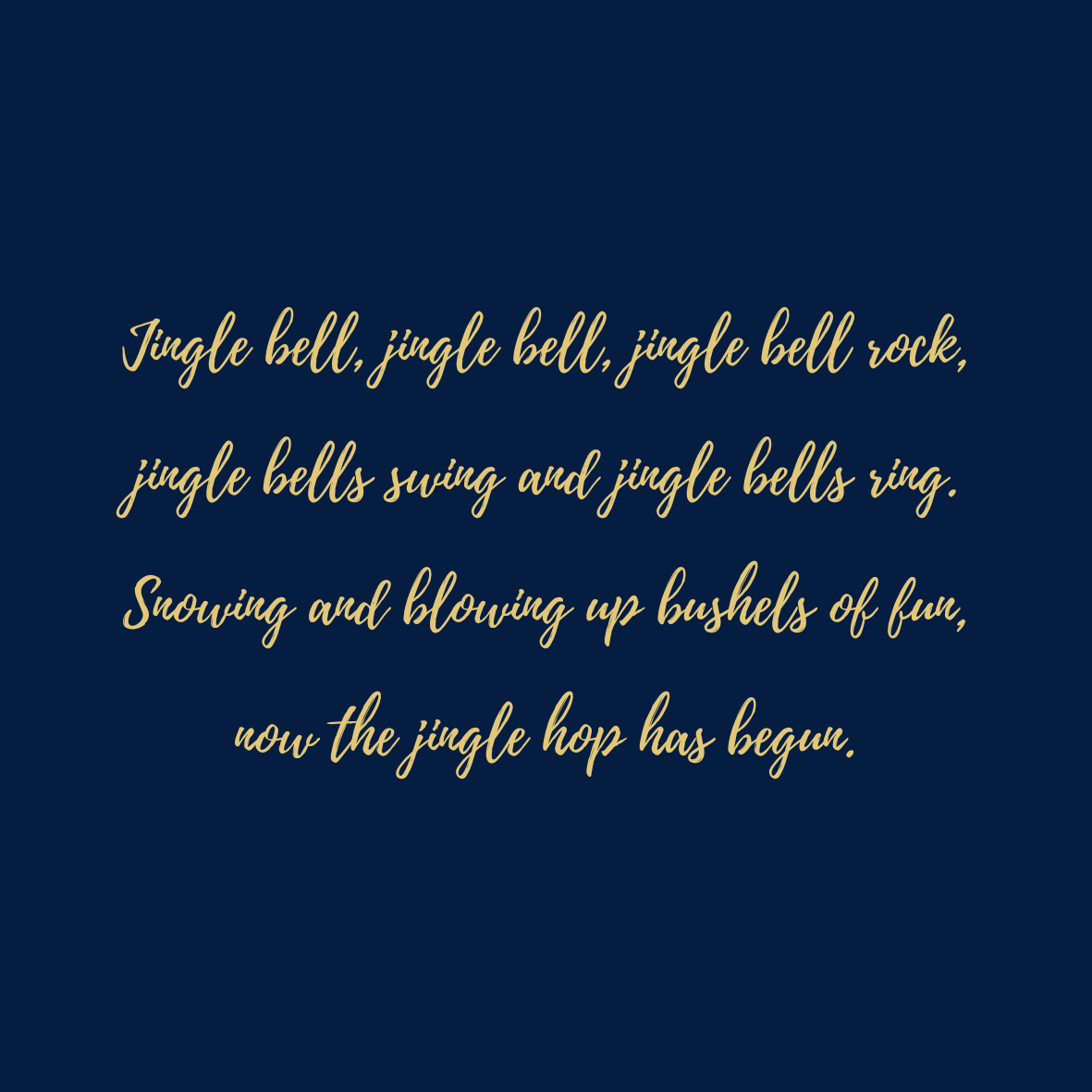 Igris, Jingle bells -quote, joulukortti