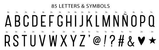 Lightbox Letter Pack 85 Basic Letter Pack