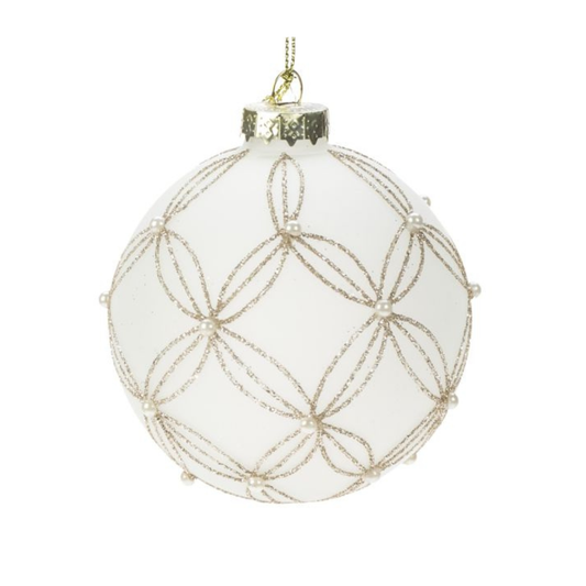 Villa Weiste, lasipallo, kultakuvio ja helmet