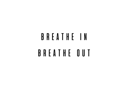 Kortti A6, valkoinen, Breathe in Breathe out