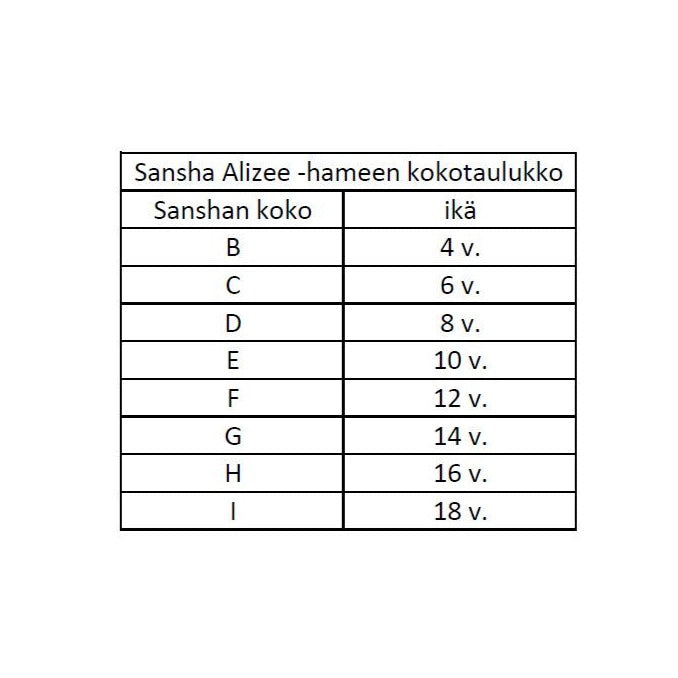 Sansha Alizee -lasten balettihame, musta