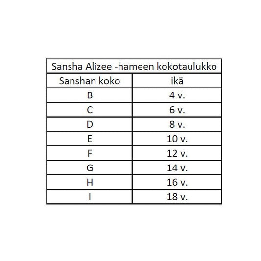 Sansha Alizee -lasten balettihame, musta