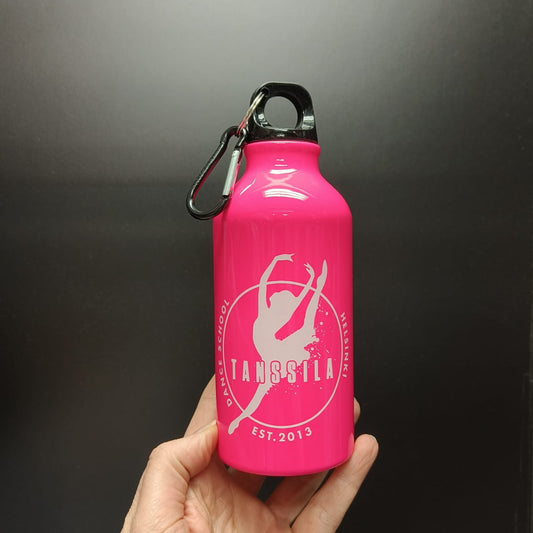 Tanssila metallinen juomapullo, hot pink