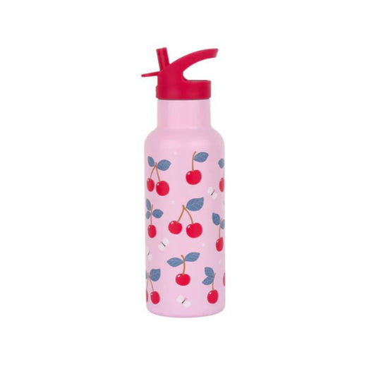 A Little Lovely Company Cherries -juomapullo metallia, XL