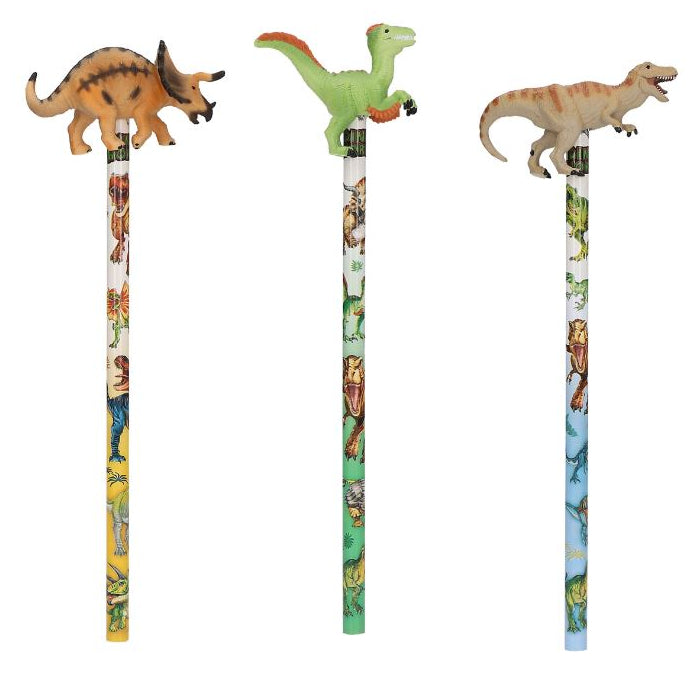 Dino World, lyijykynä dinosauruskoristeella