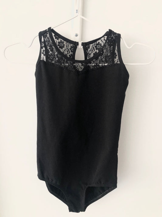 Lasten musta pitsinen balettipuku