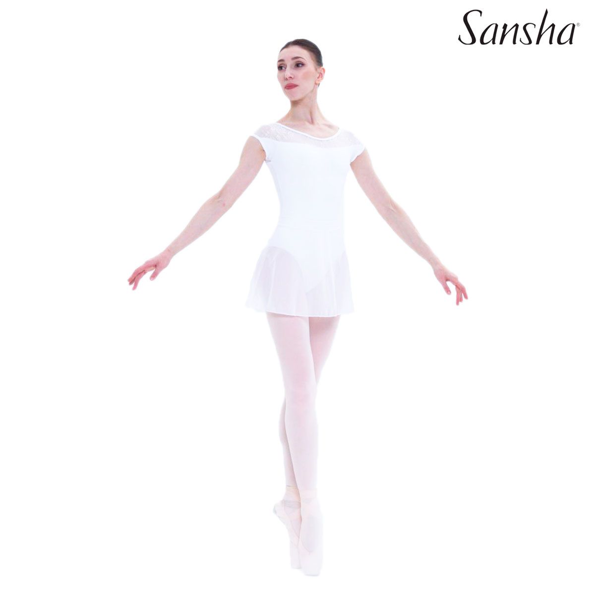 Sansha, valkoinen balettipuku, Zinnia