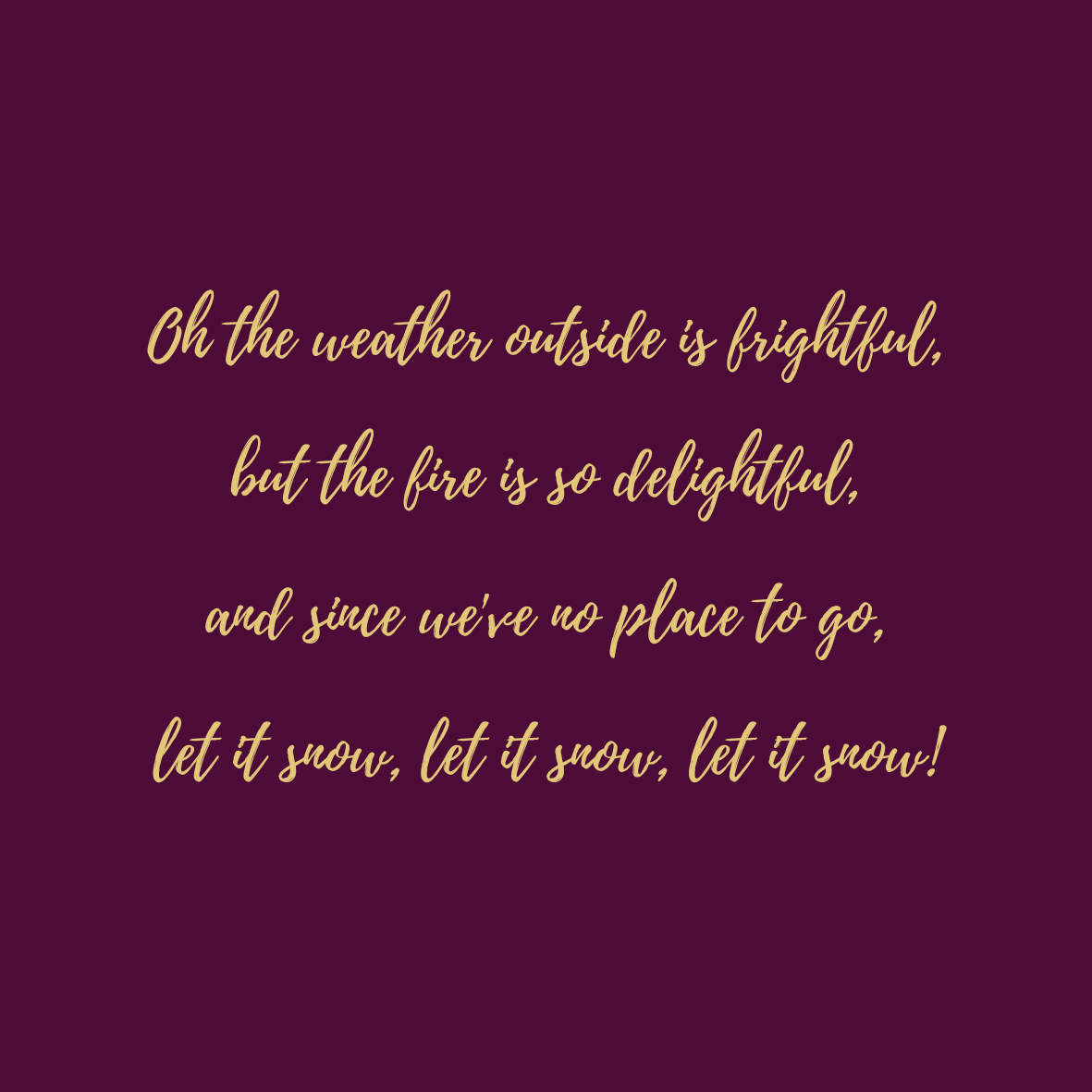 Igris, Let it snow -quote, joulukortti