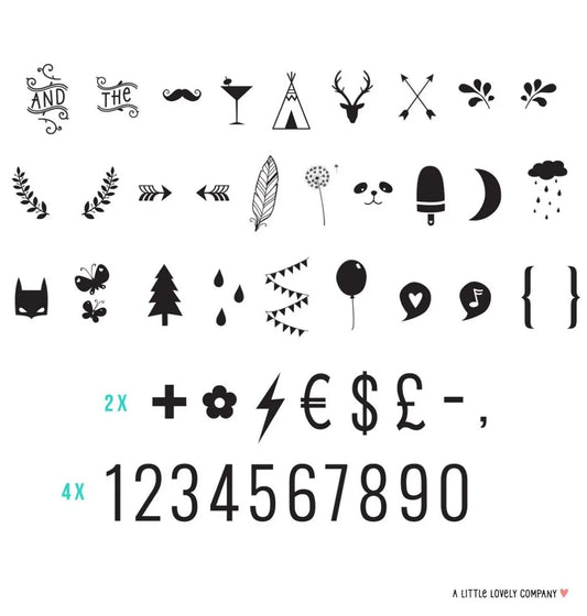 Lightbox Letter Pack 85 Numbers & Symbols